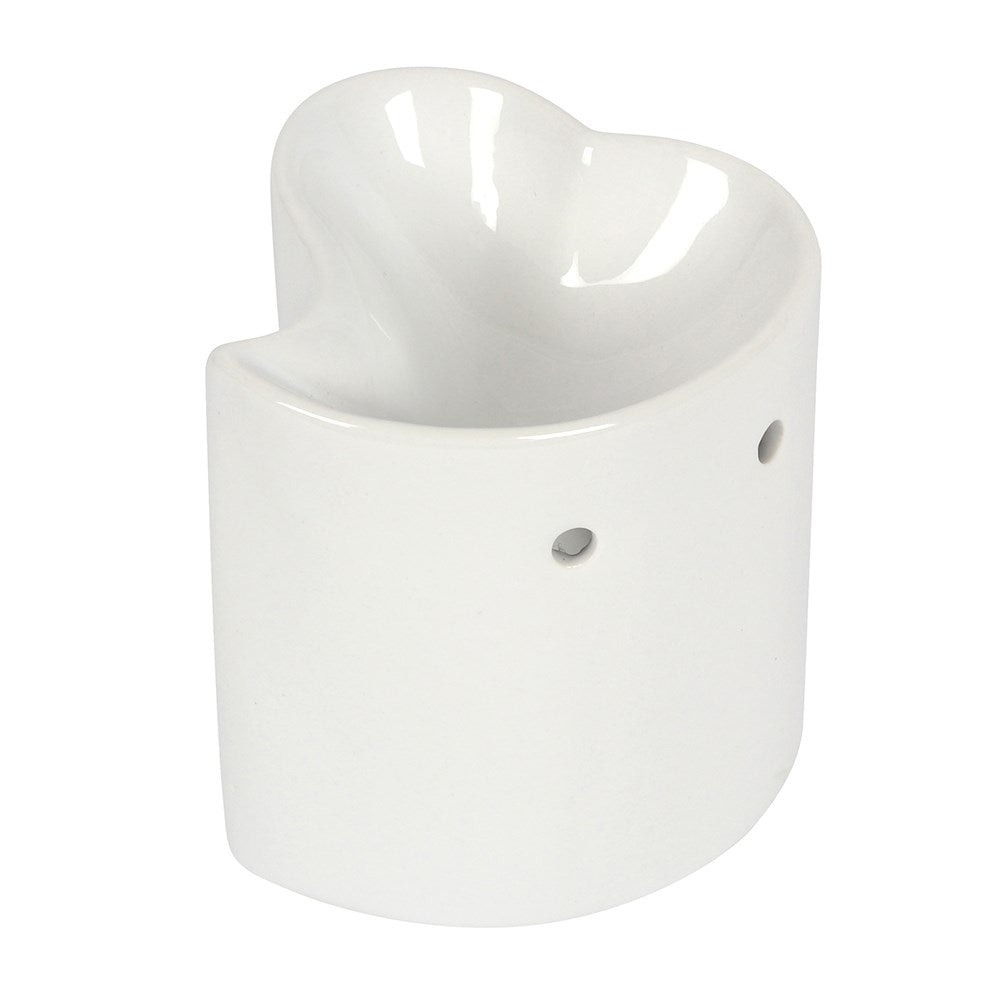 Quemador para cera + 2 bolsas (25 gr) wax melts "CORAZÓN BLANCO"