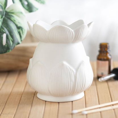 Quemador para cera + 2 bolsas (25 gr) wax melts "FLOR DE LOTO"